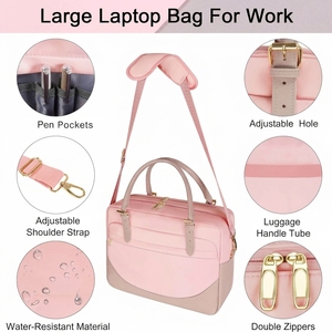 Maletín Convertible para ordenador portátil para <span class=keywords><strong>mujer</strong></span>, elegante, con correa para el hombro, grande, de lujo, maletín para ordenador portátil - Product Image 5