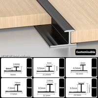 Profils de finition en aluminium pour carrelage, bandes de finition métalliques pour panneaux muraux, bandes de finition de bordure métallique, usine de Foshan, 3/4/5/6/8/9/10/12/15/18 mm