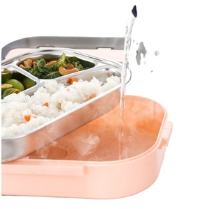 Good Quality Custom Adult Plastic 5 Compartment Square Insulated Bento Lunch Box