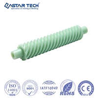Eje de tornillo sin fin de plástico acetal de moldeo por inyección profesional con rosca de paso único para motores de elevalunas automotrices