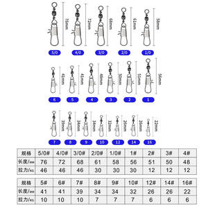 ตะขอเกี่ยวแบบหมุน Fy-303b ทำจากเหล็กกล้าคาร์บอน สีดำ ประเภท B สำหรับเชื่อมต่ออุปกรณ์ตกปลา ใช้กับเหยื่อปลอมและสายเอ็น - Product Image 2