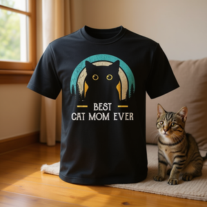 Camiseta retro de la mejor mamá de gatos de todos los tiempos para amantes de los gatos, regalo del día de la madre - Product Image 3