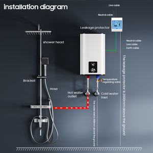 <span class=keywords><strong>Chauffe</strong></span>-<span class=keywords><strong>Eau</strong></span> Électrique Mural <span class=keywords><strong>Vertical</strong></span> Domestique pour Extérieur avec Réservoir de Stockage de 10/20/30/50/80/<span class=keywords><strong>100</strong></span> <span class=keywords><strong>Litres</strong></span> et Bouton de Commande - Product Image 5