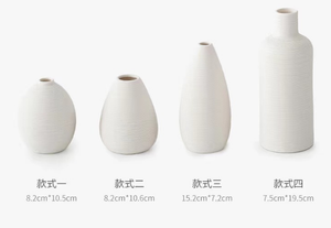 Jarrón de brotes de cerámica barato, 4 Uds., <span class=keywords><strong>jarrones</strong></span> de flores de porcelana nórdica blanca para porche, sala de estar - Product Image 6
