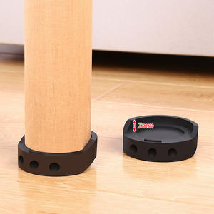 Patins <span class=keywords><strong>de</strong></span> <span class=keywords><strong>protection</strong></span> en caoutchouc pour pieds <span class=keywords><strong>de</strong></span> meubles (bureau, <span class=keywords><strong>chaise</strong></span>, table) avec protections en feutre, noirs, durables et antichoc, revêtement <span class=keywords><strong>de</strong></span> sol robuste - Product Image 6