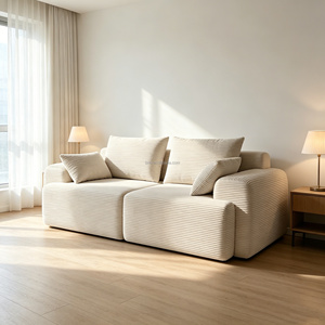 Canapé modulaire en velours sans armature, deux places, pliable, facile d'entretien, confortable, pour salon – Vente chaude usine, prix abordable, luxe moderne - Product Image 2