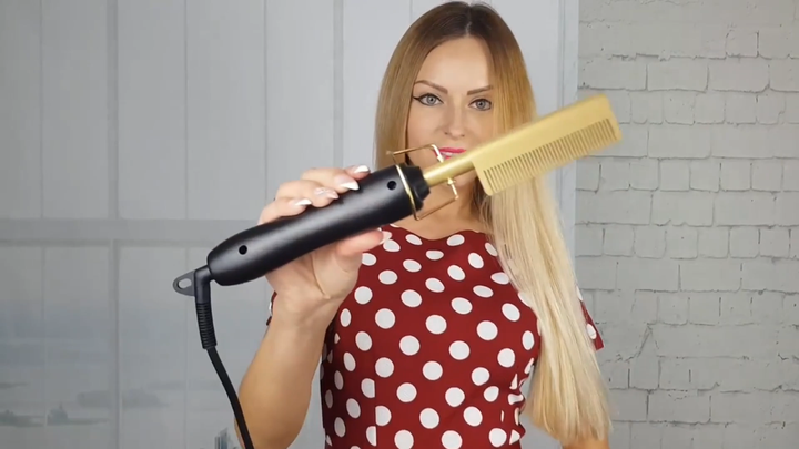 Hot Comb Straightener Electric Hair Straightener Hd Wig Cap Rat - Main Image