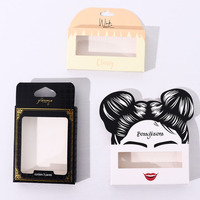 Scatola in Cartone Personalizzata con Stampa in Rilievo e Finestra in PVC per Confezioni di Ciglia Finte, Cosmetici, Smalti e Mascara