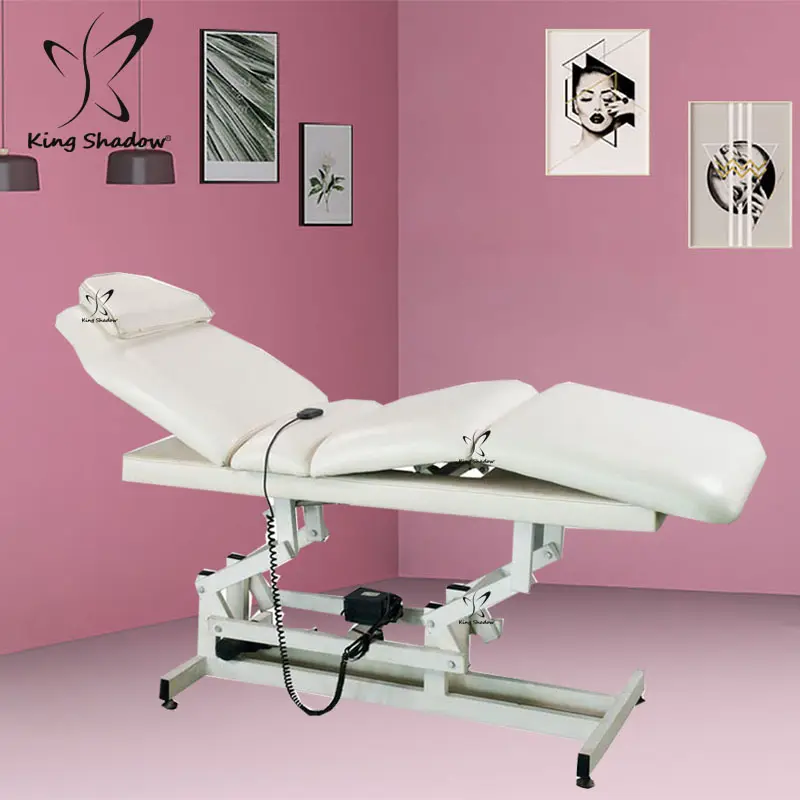 Güzellik salonları ticari kullanım için Kingshadow toptan ayarlanabilir hidrolik elektrikli yüz masaj yatağı
