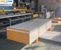 Panel Dinding Sandwich PU PIR Ringan 50mm untuk Pelapis Dinding Eksterior Panel Dinding Sandwich Logam