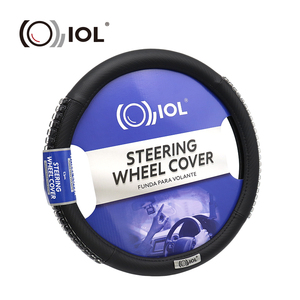 IOL Advanced Black Car Steer <span class=keywords><strong>Wheeling</strong></span> Cover 38cm Rueda de conducción Cubierta protectora antideslizante Accesorios interiores - Product Image 1