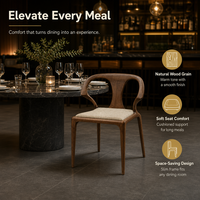 Fauteuil en bois à dossier cornu avec barre supérieure courbée, structure en bois de frêne massif, siège rembourré, pour restaurant, hôtel, café, bistrot, salle à manger