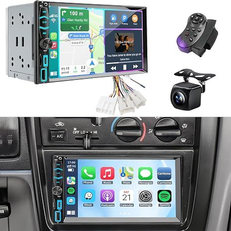 Car Stereo Radio Toyota Tacoma Sienna 4Runner Camry Rav4 Tundra Sequoia Land Cruiser 1990-2004 Wireless CarPlay Android Auto SWC