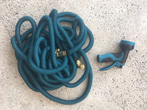 100 Ft Expandable <b>Rubber</b> Water with 10 Functions Nozzle and Solid Fittings for Car Washing - Product Image 5