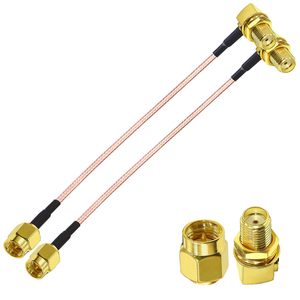 SMA nữ góc bên phải để SMA nam RF cáp đồng trục mất thấp rg316 mở rộng Pigtail cáp cho 2G 3G 4G ăng-ten - Product Image 3