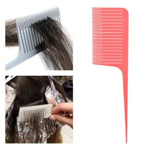 Escova de plástico para cabeleireiro, pente de borracha profissional para salão de beleza
