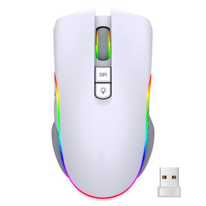 Souris de jeu ergonomique sans fil T26 pour droitiers, port de charge USB Type C, rétroéclairage RVB, mode optique double - Product Image 4