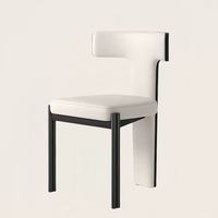 Chaise de salle à manger Modhomi, style nordique, siège en cuir de luxe, base en métal, pieds modernes, ensemble de meubles de salle à manger, chaises de salle à manger