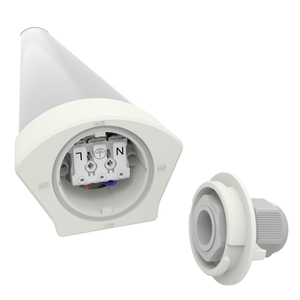Luminaire LED étanche IP66 pour usage commercial, luminaire tri-étanche, luminaire linéaire en plastique résistant aux intempéries, connectable, SAA CE - Product Image 2