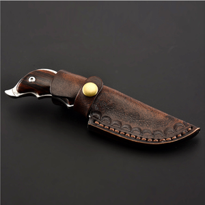<span class=keywords><strong>Couteau</strong></span> à <span class=keywords><strong>lame</strong></span> fixe <span class=keywords><strong>damas</strong></span> en cuir, pour la chasse en plein air de petite taille, haute qualité sous-vêtement - Product Image 5