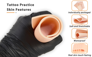 10pcs 3mm dày 6x8 inch xăm thực hành da lông mày Kit cho nghệ thuật cơ thể và trang điểm vĩnh viễn 3mm dày thực hành da - Product Image 3