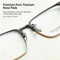 2470 Bingkai Kacamata Pria Spring Head Rim Frame Terbuat dari Aluminium-Magnesium-Titanium Kelas Aerospace Ultra-Ringan