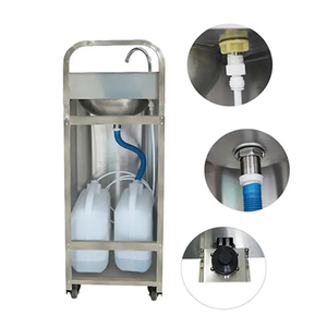 Il lavandino mobile senza contatto di controllo della valvola di fondo del lavandino medico dell'acciaio inossidabile viene fornito con il serbatoio di acqua - Product Image 1