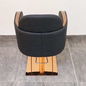 Bán buôn tùy chỉnh cắt tóc ghế cho tiệm hớt tóc với hiện đại cắt tóc ghế vàng kim loại khung nhà máy Giá bán - Product Image 4