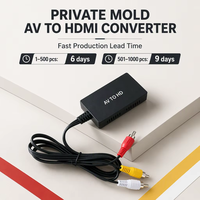 Adaptateur AV composite RCA mâle vers HDMI/CVBS, convertisseur AV PAL/NTSC pour Gamecube, Atari, anciens téléviseurs, moniteurs HDTV