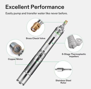 Bomba Sumergible Eléctrica de Acero Inoxidable Serie QJ - Bomba de Agua Profunda de Gran Caudal y Alta Presión de 220V para Riego Agrícola - Product Image 4
