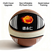 Ballon de sport en mousse PU, rebond silencieux, entraînement au dribble en intérieur, logo personnalisé, vente en gros, basketball silencieux de qualité supérieure