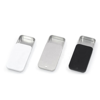 Boîte coulissante en métal en gros avec logo personnalisé, mini étui coulissant en métal pour parfum solide, baume à lèvres, emballage cosmétique