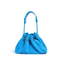 2026 High-End Suède Echt Leder Waterdichte Urban Simplicity Emmertjestas Trekkoord Geluksmini-tas Katoenen Voering Handtas