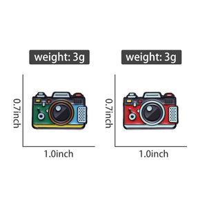 Cartoon Retro Kamera Emaille Pin lustige Revers Aufnahme Abzeichen personal isierte Foto Schmuck Geschenk für Kinder bunte Brosche - Product Image 6