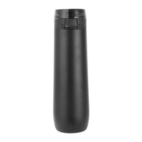 Mug Kopi Portabel Tutup Flip-top 304 Baja Tahan Karat Tumbler Terisolasi Kapasitas Besar dengan Tali Gantungan Minimalis