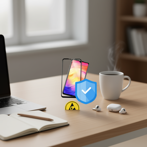 Protector de Pantalla de Cristal Completo Antiestático Curvo para iPhone 15 Plus - Product Image 3