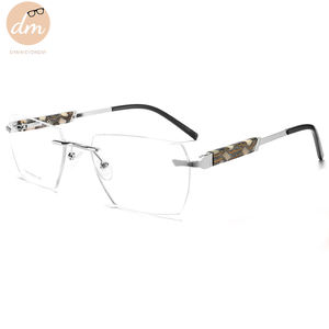 ダマイ<span class=keywords><strong>2025</strong></span>特大男性リムレス光学フレーム特別デザインワイドテンプルフレームレスソリッドACレンズ素材付き - Product Image 1