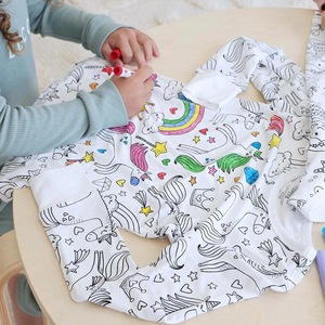 Custom DIY Children's Pajamas Drawing Baby Pajamas Suit Graffiti Coloring <strong>Pyjamas</strong> for Kids - Product Image 1