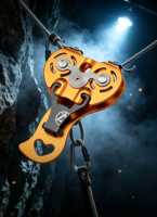 Roda Gantung Berbahan Aluminium Konstruksi Penerbangan dengan Pulley Ganda untuk Aktivitas Team Building di Daratan