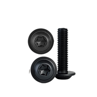 Vis OEM personnalisées en acier inoxydable à tête cylindrique Torx, à tête bouton hexalobuleuse, à filetage complet avec rondelle