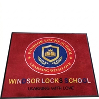 Tapis d'entrée personnalisé à logo pour salon, tapis de sol résistant en nylon imprimé, idéal pour les zones à fort trafic