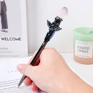 Quartz rose brut de pierre précieuse de haute qualité stylo en cristal magique de roche en <span class=keywords><strong>argile</strong></span> fait à la main en vente en gros - Product Image 3