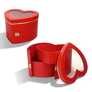 Scatole Regalo di Lusso Personalizzate a Forma di Cuore per San Valentino, Compleanno, Festa della Mamma, Confezioni in Cartone per Fiori - Product Image 4