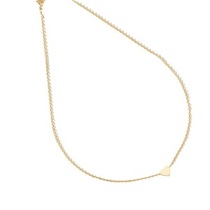 Collana da donna con <span class=keywords><strong>cuore</strong></span> placcato oro 18K in acciaio inossidabile minimalista alla moda ciondolo con perline a doppio strato - Product Image 5
