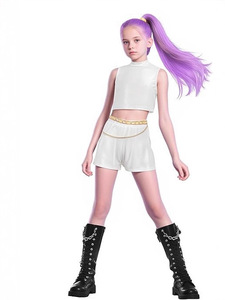 Disfraz de Cosplay de <span class=keywords><strong>Anime</strong></span> Kpop Demon Hunter 2025 para Niñas, Vestidos de Rumi Zoey Mira, <span class=keywords><strong>Ropa</strong></span> para Actuaciones Escénicas Infantiles para Halloween - Product Image 5