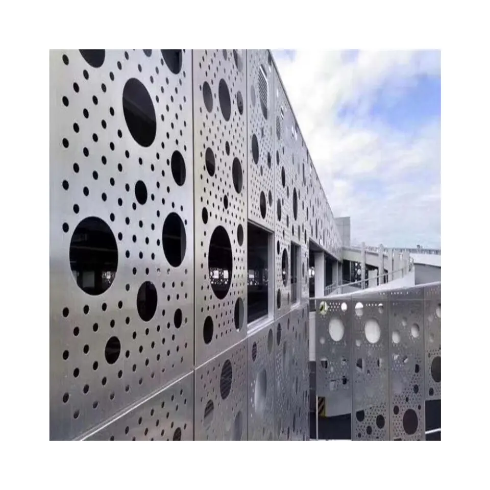 OEM наружная облицовка стен декоративная алюминиевая перфорированная фасадная панель