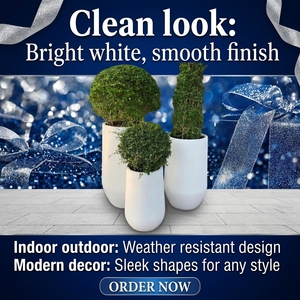 Grands pots à <span class=keywords><strong>fleurs</strong></span> modernes européens en fibre <span class=keywords><strong>de</strong></span> verre et en argile pour l'extérieur, avec trou <span class=keywords><strong>de</strong></span> drainage, durables et écologiques pour la maison et le jardin - Product Image 3