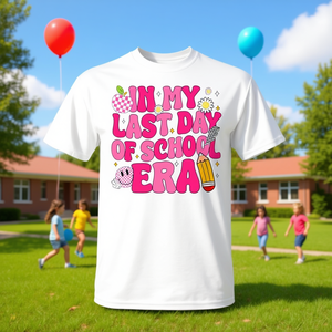 Camiseta In My Last Day Of School Era para niños y niñas, ropa de verano - Product Image 3