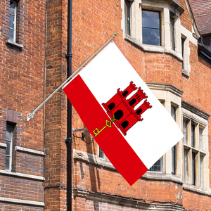 3x5Ft alta calidad Triple/doble capa más tela opaca 100D tela de poliéster Bandera de País <span class=keywords><strong>Gibraltar</strong></span> país - Product Image 5