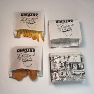 Crisp Fried Chicken Wings Bag <b>for</b> <b>Packing</b> Street Fried Food Bags Oil Resistance Fast Food <b>Paper</b> Custom Wholesales with Logo - Product Image 4